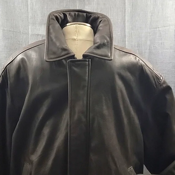 Wilson's VTG brown leather Thermal Insulated Bomber jacket Collared men's SZ L
